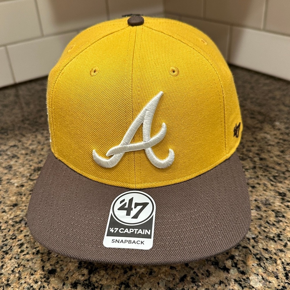 Atlanta‎ Braves '47 Captain Snapback Hat Wheat Brown Turner Field OSFA New